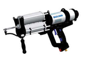 Spray dispenser for applying abrasion-resistant coatings on mining equipment