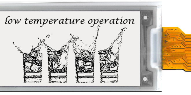 Low temperature e-paper displays suitable for dynamic labelling and signage in sub-zero conditions