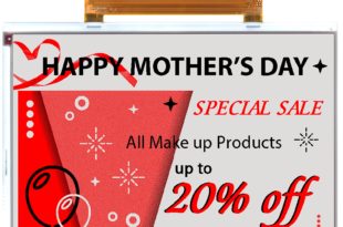 Colour E-paper display in 12-in Format with integrated controller electronics