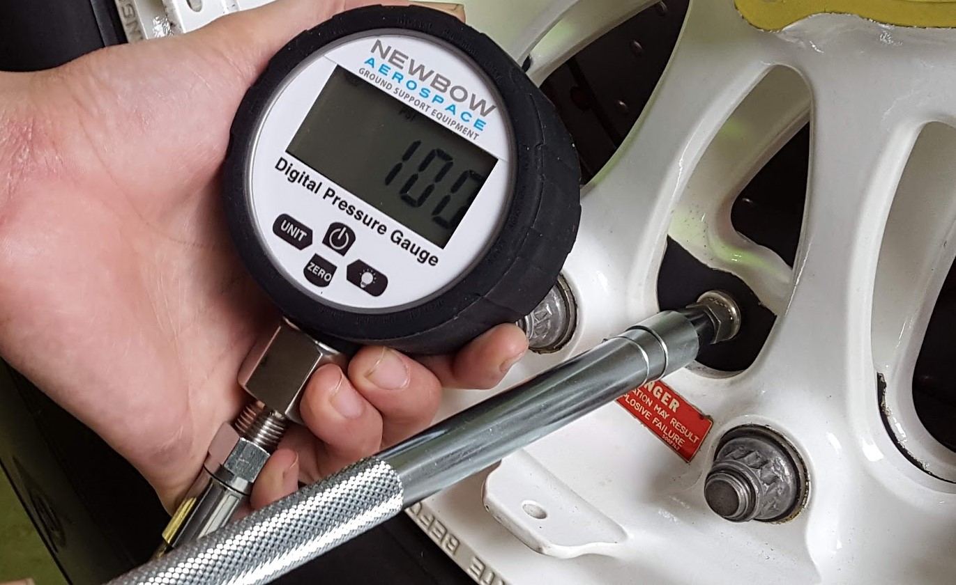 Aviation digital tyre pressure checking gauges Engineer News Network