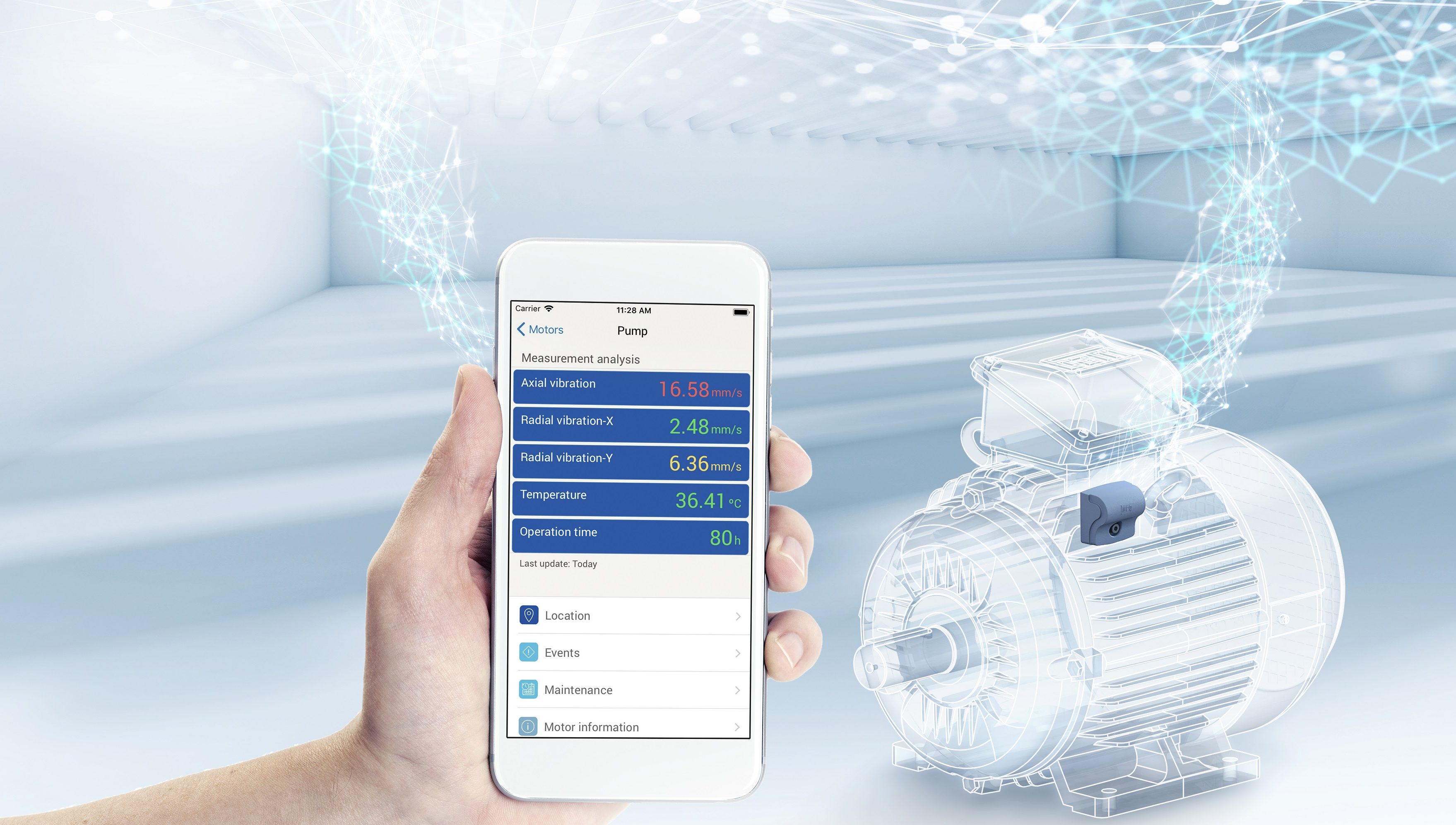 Realtime monitoring of motors via a smart device App Engineer News