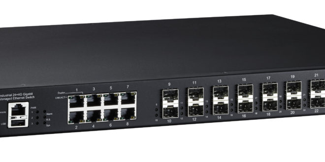 MAC Solutions extends its range of 19-inch rack mount Ethernet switches with the Korenix JetNet 5428G-20SFP