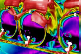Thermal imaging cameras show beer levels within the casks