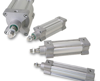 Pneumatic cylinders for applications such as linear motion, clamping, lifting
