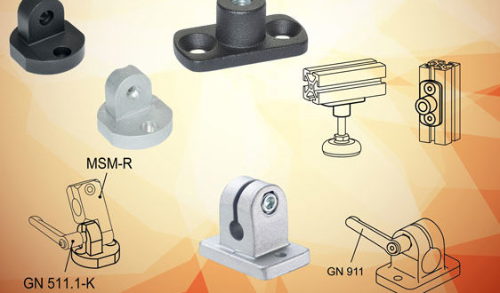 Profile compatible mounting components for aluminium frame machine screens and guards