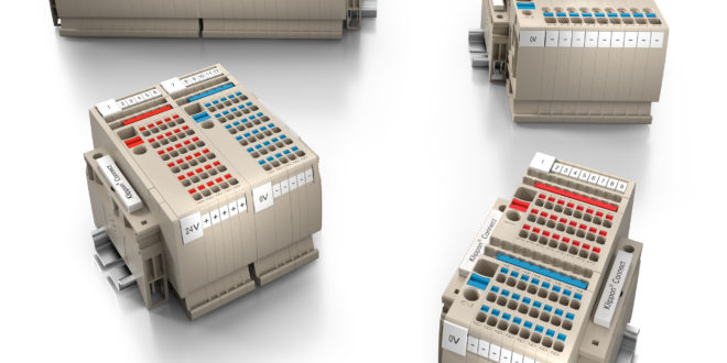 Terminal blocks feature the push in connection