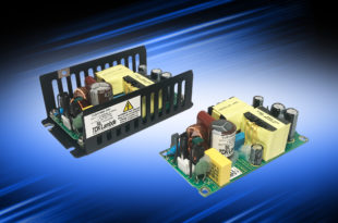 Power supplies deliver 75W in an 85°C ambient