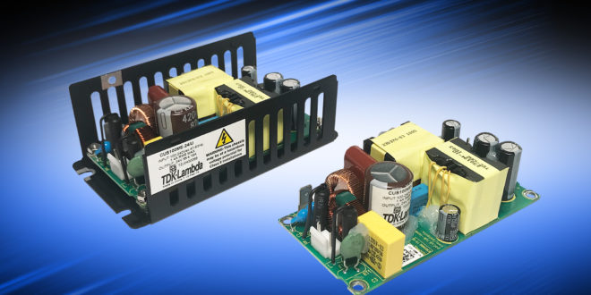 Power supplies deliver 75W in an 85°C ambient