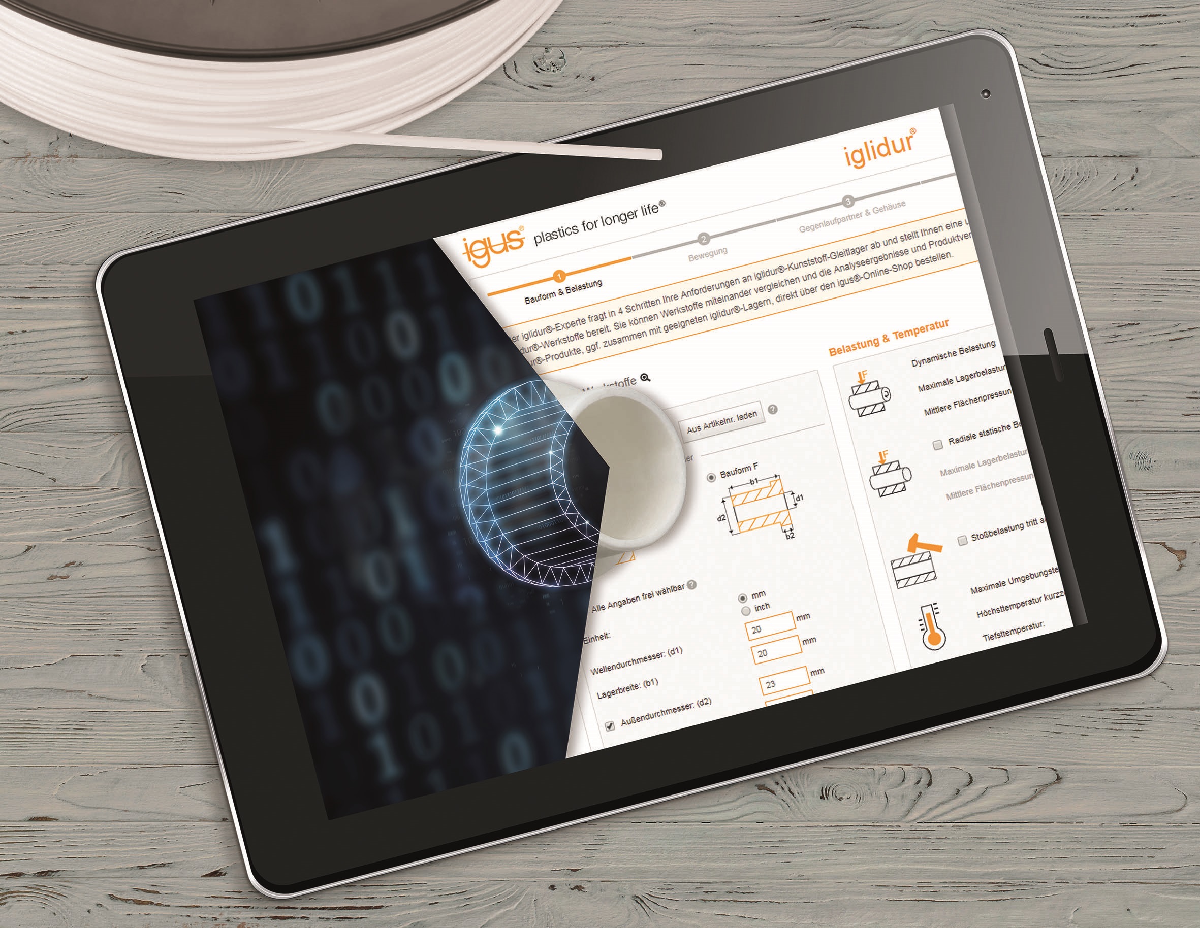 Online calculation of the service life of 3Dprinted plain bearings
