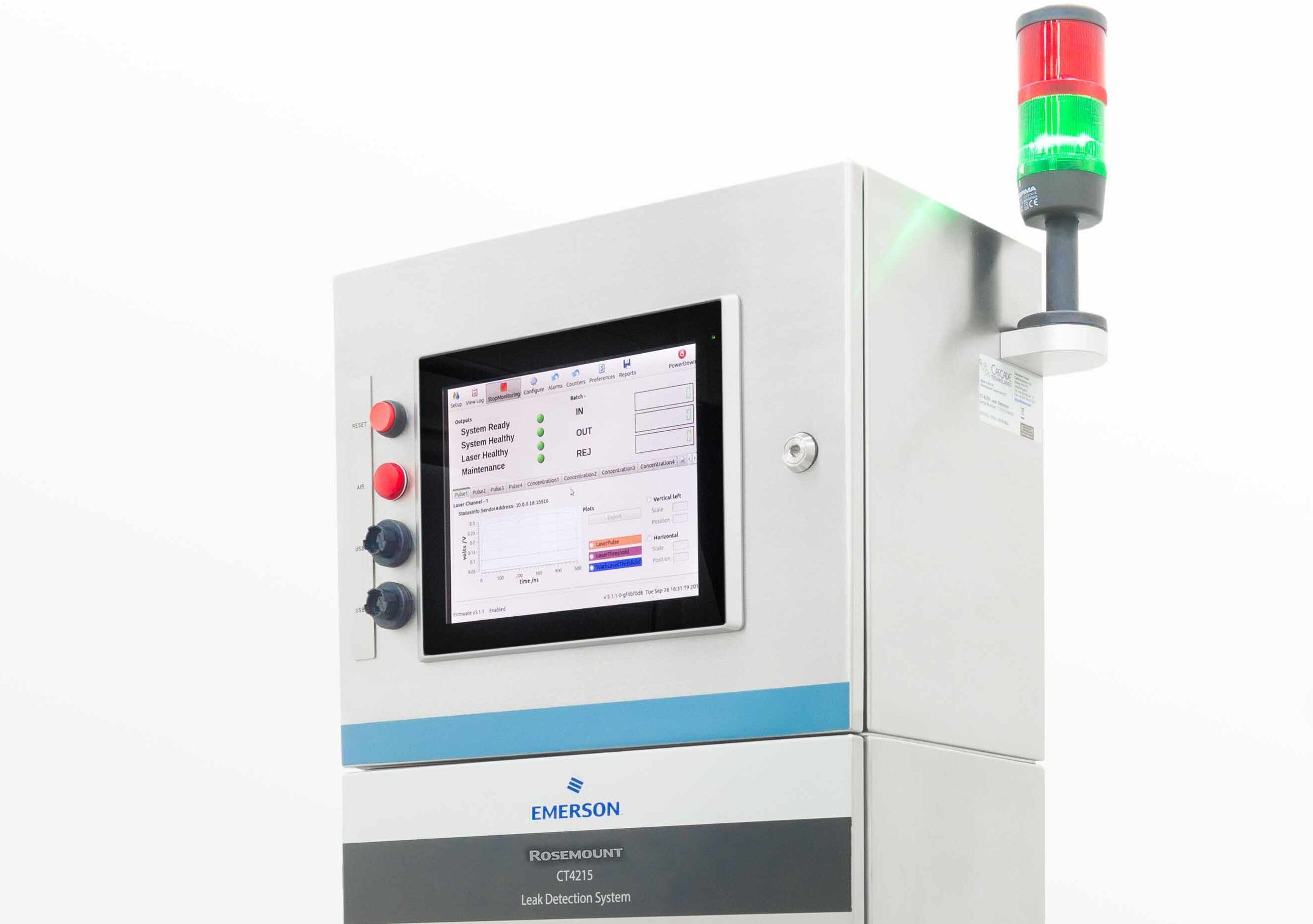 Laser leak detection tests the seal and integrity of bottles or