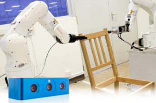 Robot imitates human vision
