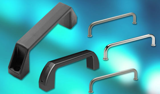 Bridge handles provide one-handed operation of doors, draws, access panels