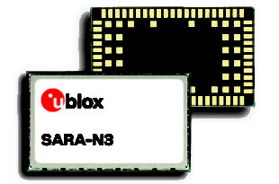Multi-band SARA-N3 is globally configurable for operation under any NB-IoT network