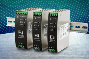 Ultra slim, low cost DIN rail power supplies