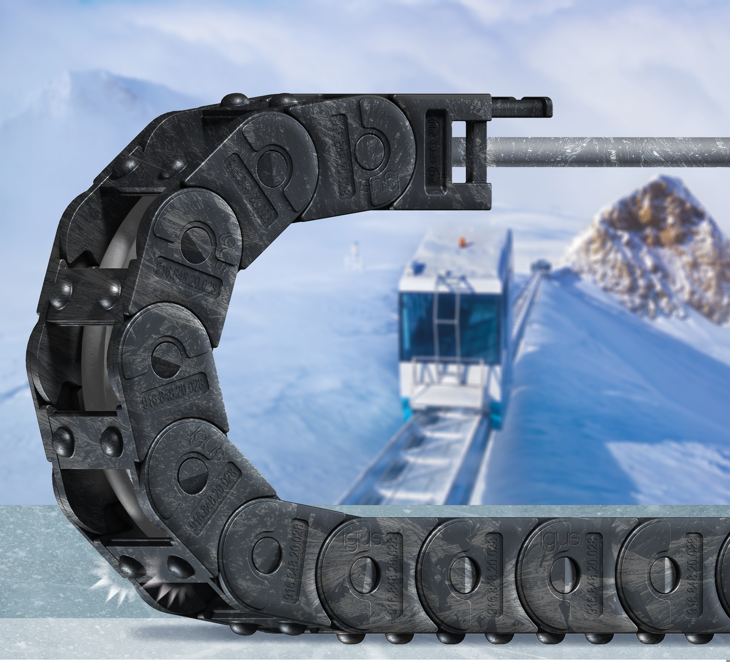 Ice chain keeps equipment moving in freezing temperatures Engineer