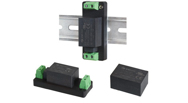 3W and 5W encapsulated AC-DC power supplies offer multiple mounting options