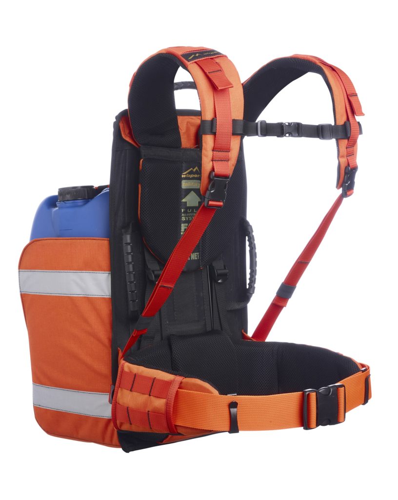 Fire-fighting: Foam Buddy backpack carries 20-25 litre can of foam concentrate