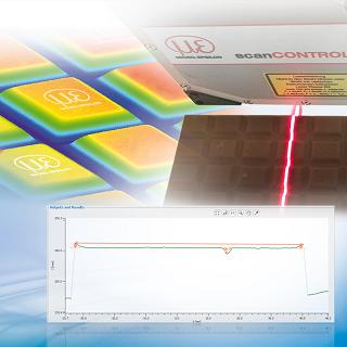Laser profile sensors enable non-contact inline inspection of chocolate bars