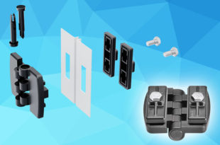 Hinge with fastening bracket ensures a precise fit