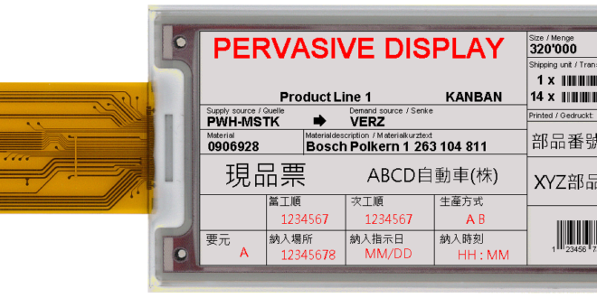 Pervasive Displays expands range of red tri-color e-paper displays with two new sizes