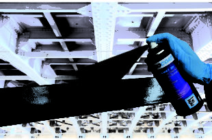 Aerosol-delivered coating to combat corrosion