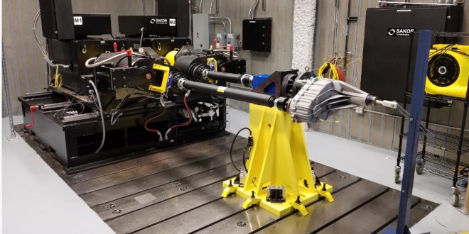 Highly configurable test system adapts to any torque transfer device geometry