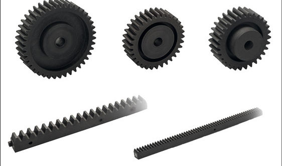 rack and spur gear transmission elements