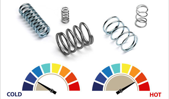 Plastic spring range which provides non-magnetic, non-corrosive and chemically inert properties