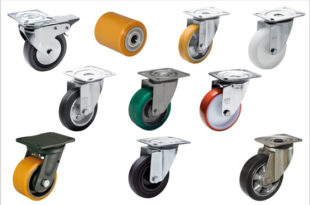 Castors and wheels for industrial purposes