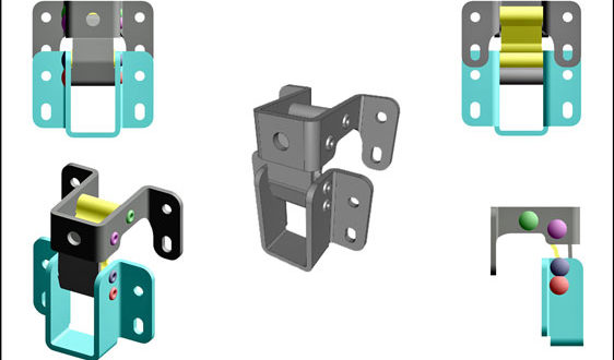 Stainless steel concealed hinges