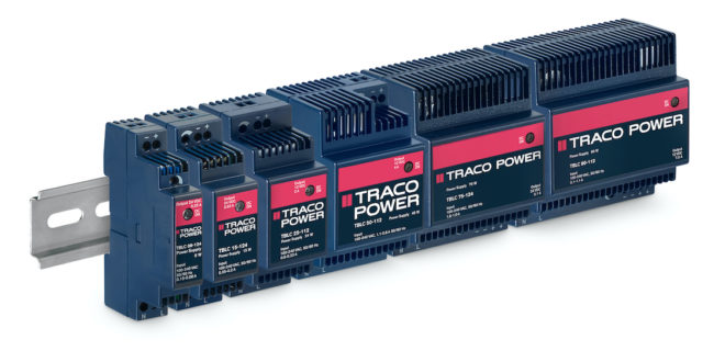 AC/DC DIN rail power supplies for use in building automation and industrial applications