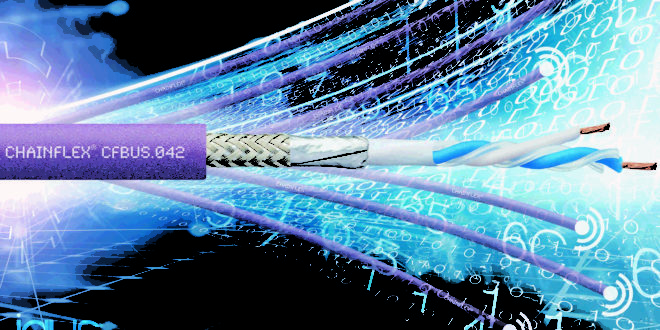 Single pair ethernet cable for energy chains