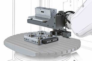 Robot gripper has services built in