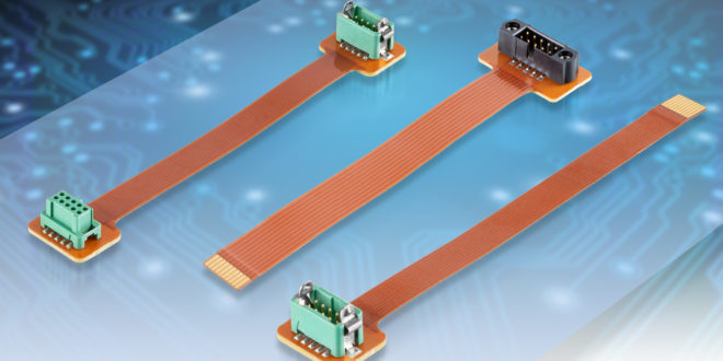 Connectors with flexible printed circuits attached