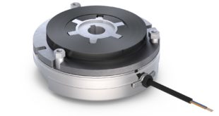 Spring-applied brake with reduced overall length and weight to suit disc motor applications