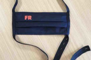 Flame-retardant face mask to protect frontline workers