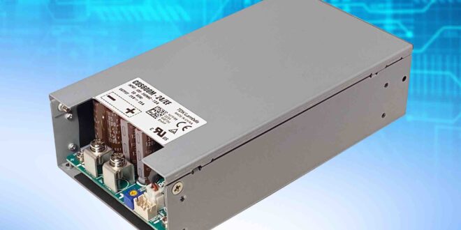 600W medical and industrial power supplies with integral fan for simplified cooling