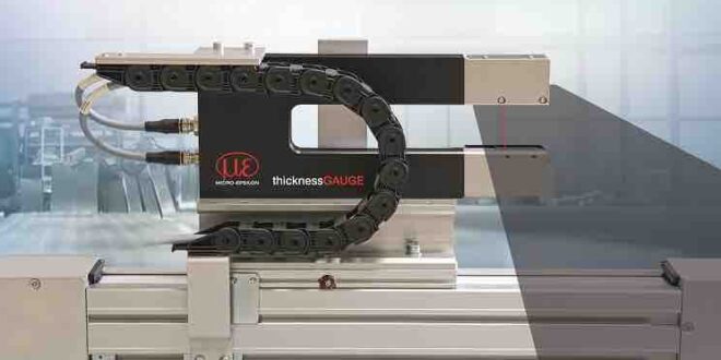 Compact thickness measurement gauge