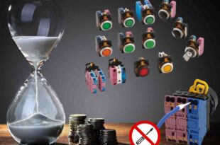 Push-in connector switches reduce control panel assembly