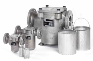 Cast pipeline basket strainers for equipment protection