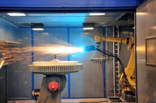 Cut component repair times using laser metal deposition