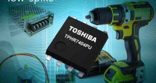 oshiba has launched the TPHR7404PU, a 40V, N-channel MOSFET that uses the latest generation U-MOSIX-H process. The MOSFET’s low-spike capability reduces overshoot in switching applications