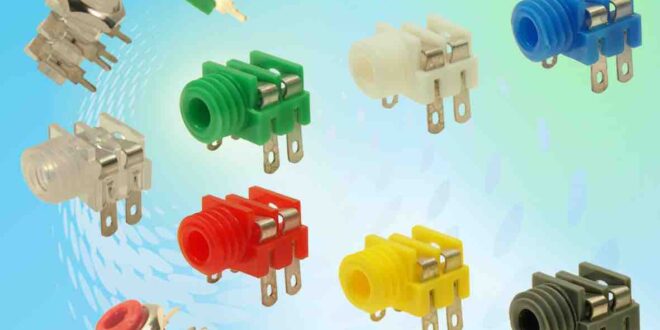 3.5mm jack sockets colour coded for ease of identification