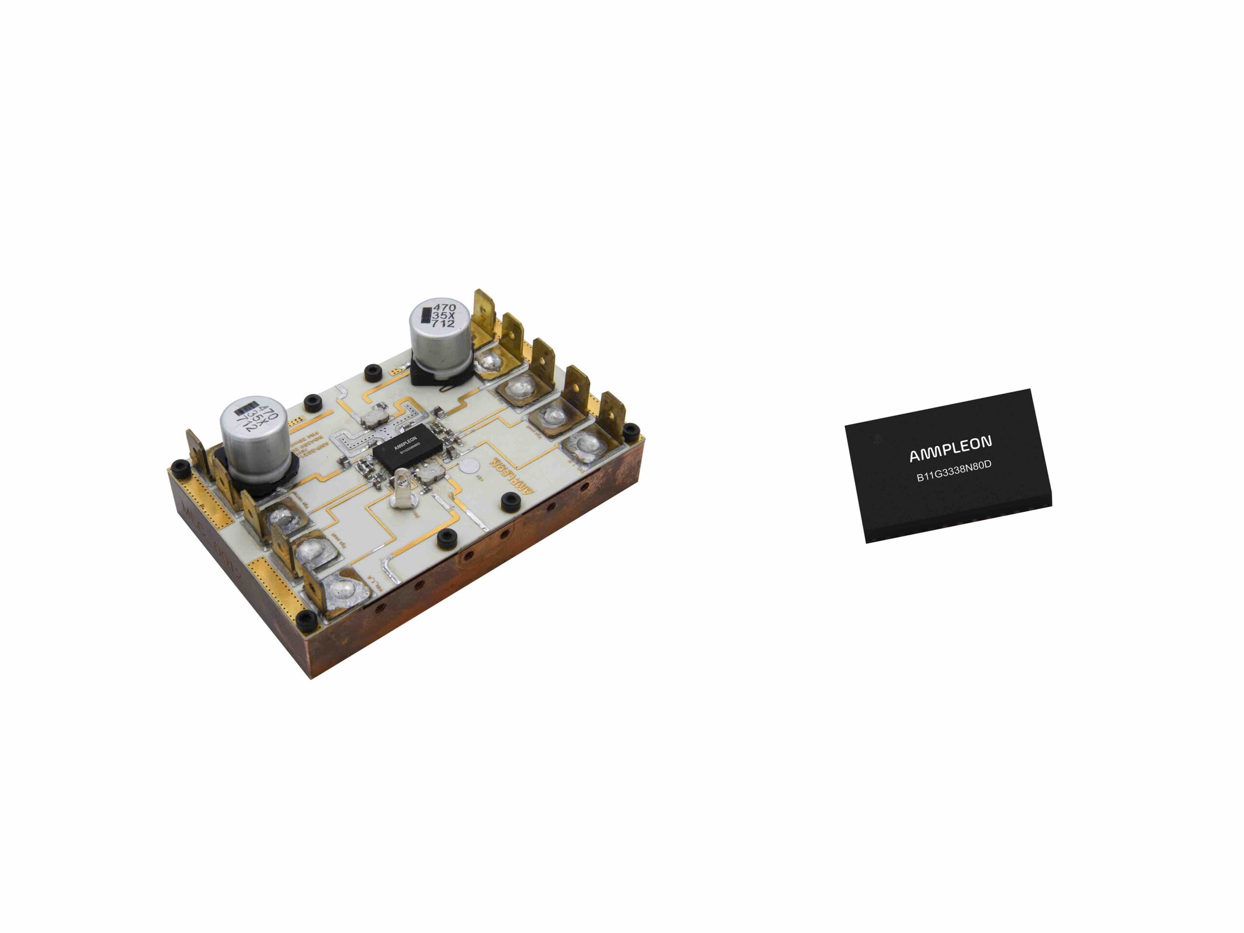 Push-pull three-stage fully integrated Doherty RF transistor