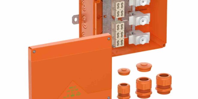 Cable junction box enclosure provides fire protection for tunnels