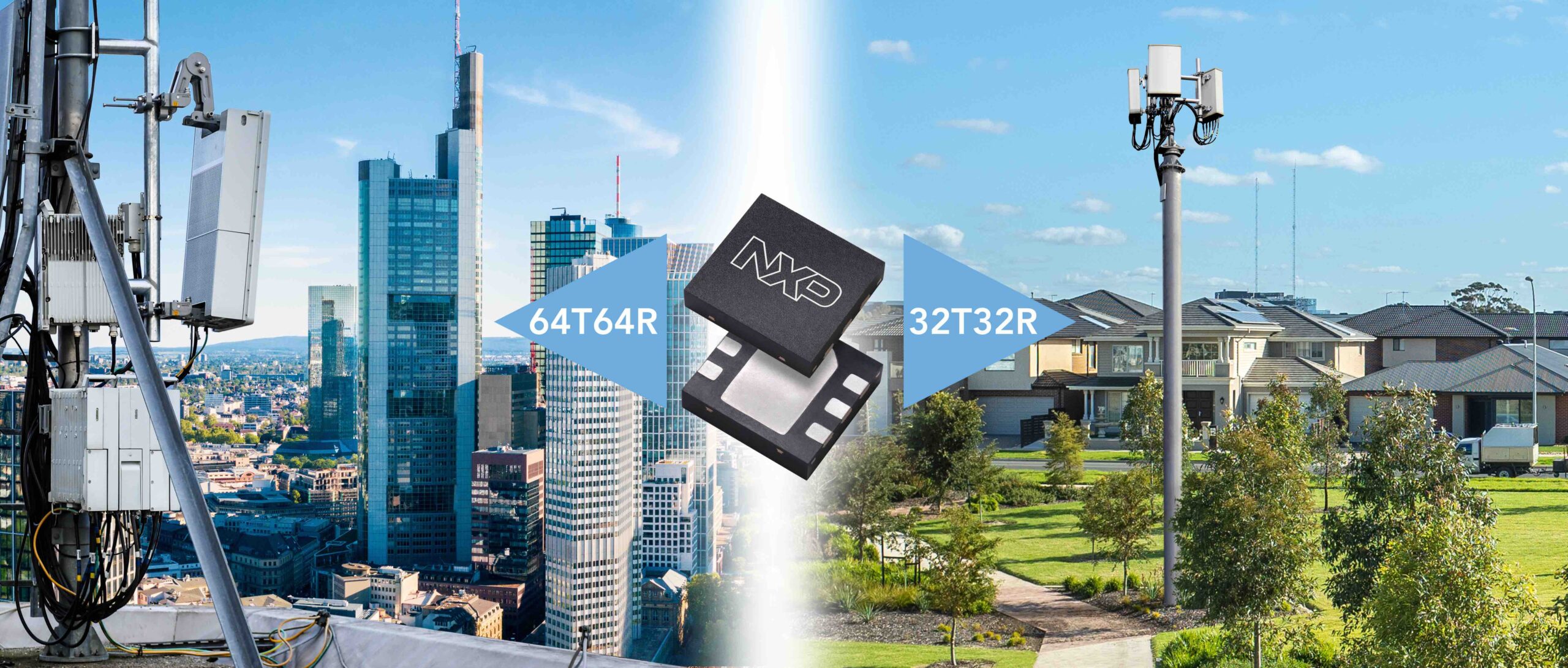 RF power discrete solutions for 32T32R active antenna systems