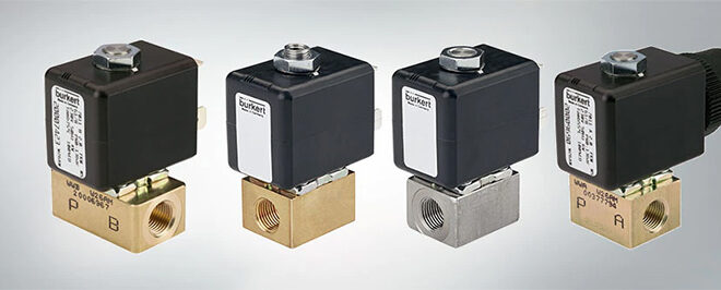 Compact solenoid valves for explosive atmospheres and with fuel gases