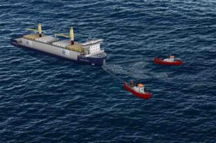 Concept ship to clear oceans of plastic waste and produce clean fuel