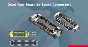 Quad-row board-to-board connectors