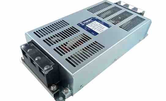 Volumetric efficient EMI-RFI three-phase filter EMC solution